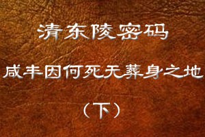 咸丰因何死无葬身之地（下）