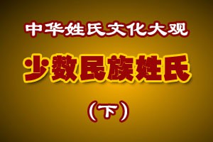 少数民族姓氏（下）