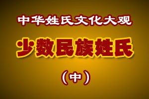 少数民族姓氏（中）