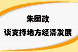 朱国政谈支持地方经济发展