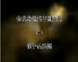 《你我身边的中国文化》（1）筷子的起源
