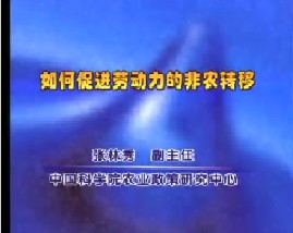 如何促进劳动力的非农转移