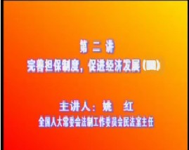 《物权法》二：完善担保制度，促进经济发展（四）