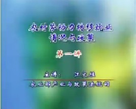 农村劳动力转移就业情况与政策（一）