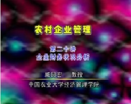 农村企业管理（二十）
