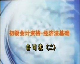 初级会计资格-经济法基础-第三章公司法（二）