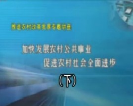 加快发展农村公共事业 促进农村社会全面进步（下） 
