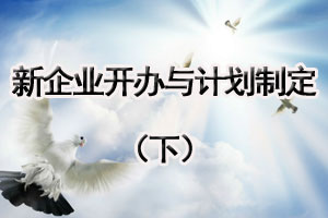新企业开办与计划制定（下）