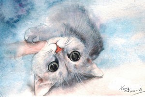 水彩小猫的画法（一）