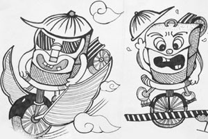 创意速写组合的塑造与训练（六）