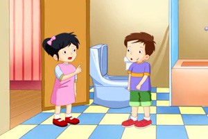 剃胡须的小男子汉