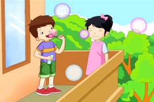 泡泡水溅到了眼睛里