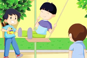 荡秋千要小心哟