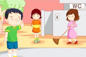 手里扎进了木刺