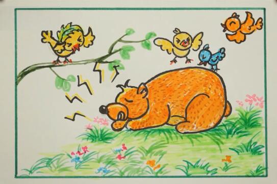 多彩动物园睡觉的大灰熊（上）