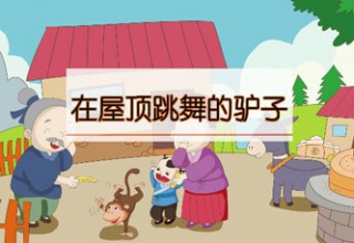 在屋顶跳舞的驴子