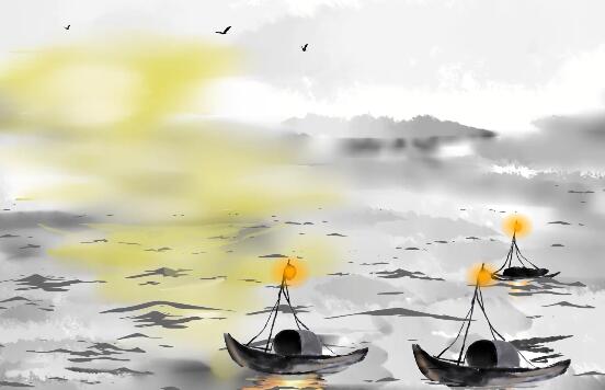 我爱学诗词舟夜书所见