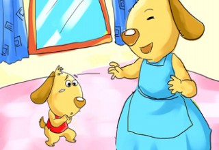 乱发脾气的小狗