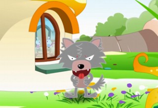 门口来了只大灰狼