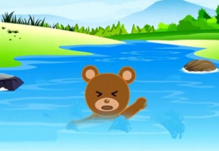 小熊落水了